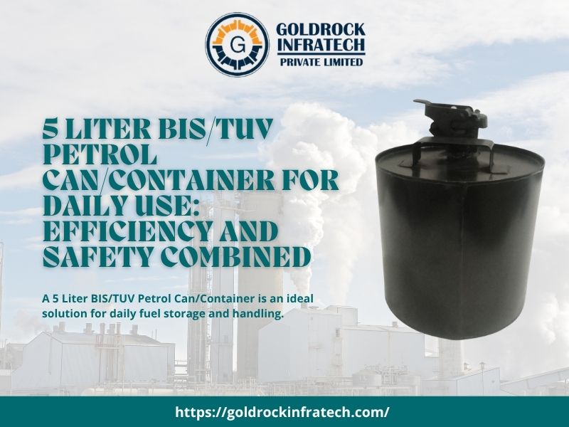 5 Liter BIS/TUV Petrol Can/Container for Daily Use Efficiency and Safety Combined